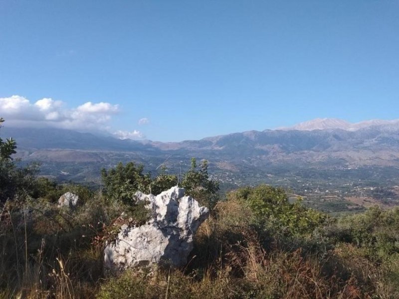 Kokkino Chorio Kreta, Kokkino Chorio: Grundstück mit Panoramablick auf die Landschaft zu verkaufen Grundstück kaufen